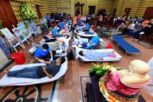 Hơn 300 người phát tâm hiến máu nhân đạo tại Chùa Giác Ngộ