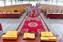 Phái đoàn Phật giáo tỉnh Hải Dương cúng dường Trai Tăng tại Hạ trường Học viện PGVN tại Tp. HCM