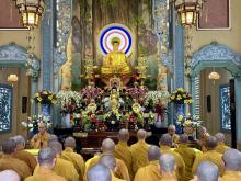Chư Tăng Phật giáo quận 10 tác pháp An cư kiết hạ Phật lịch 2568