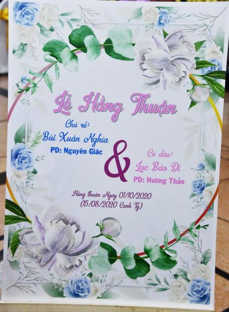 Lễ Hằng Thuận của chú rể Bùi Xuân Nghĩa và cô dâu Lạc Bảo Di 