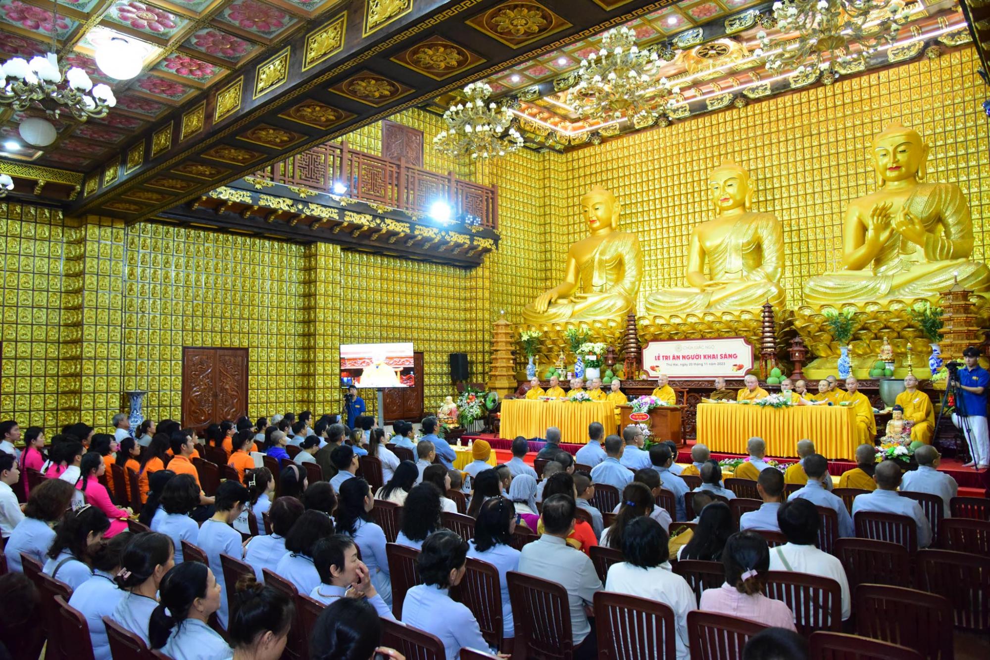 Lễ tri ân người khai sáng tại chùa Giác Ngộ (quận 10, TP.HCM)