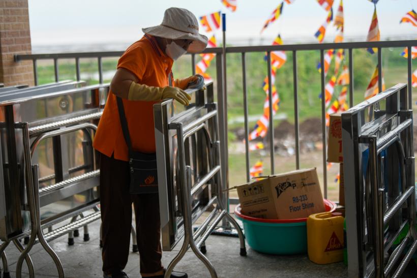 Chùm ảnh: Không khí chuẩn bị lễ khánh thành tòa Tăng xá chùa Quan Âm Đông Hải