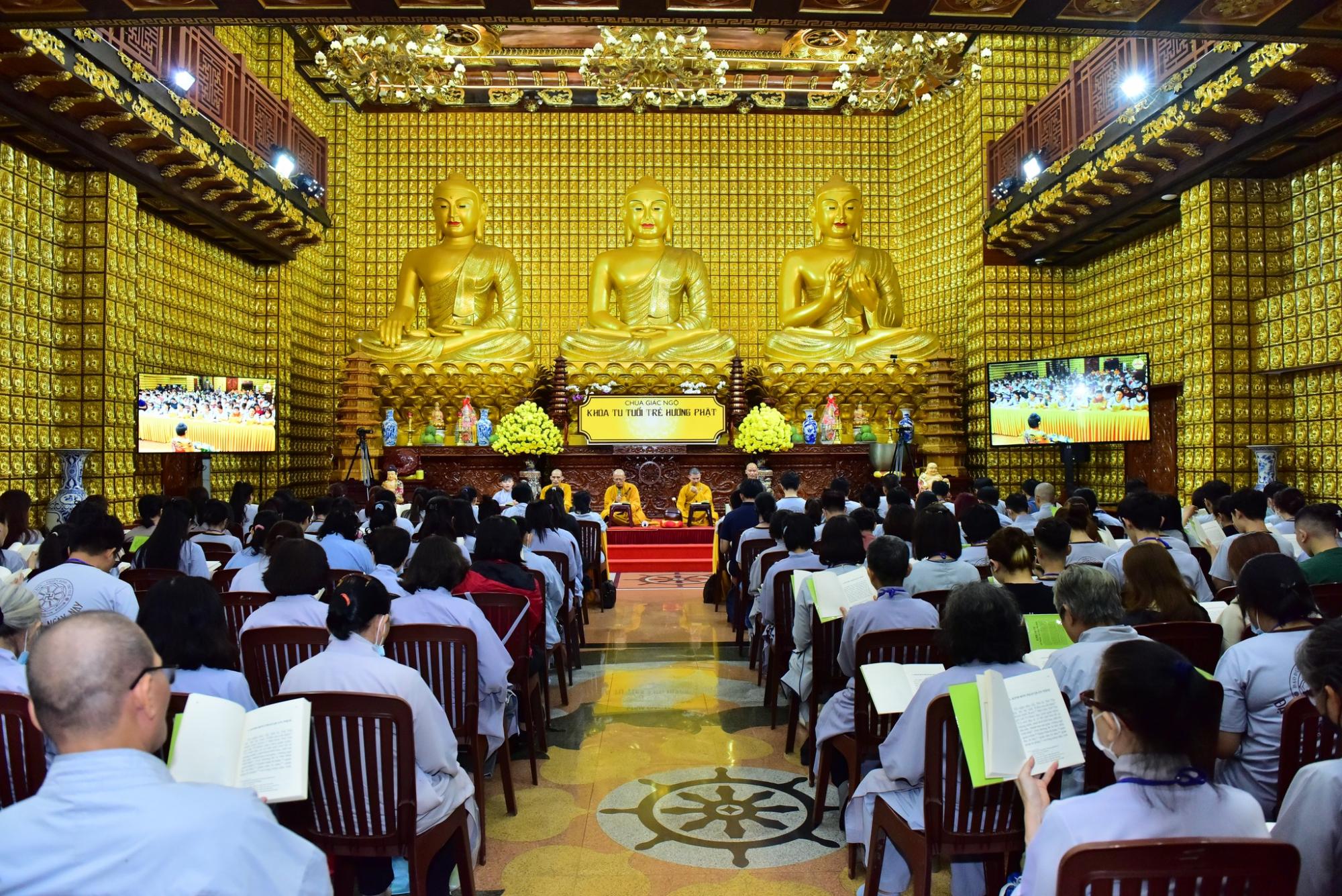Cuối tuần ý nghĩa cùng khóa tu Tuổi trẻ hướng Phật chùa Giác Ngộ