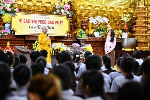 Khóa tu Tuổi Trẻ Hướng Phật: Khách mời ca sĩ Thủy Tiên với Talk show “Vì sao tôi theo đạo Phật”
