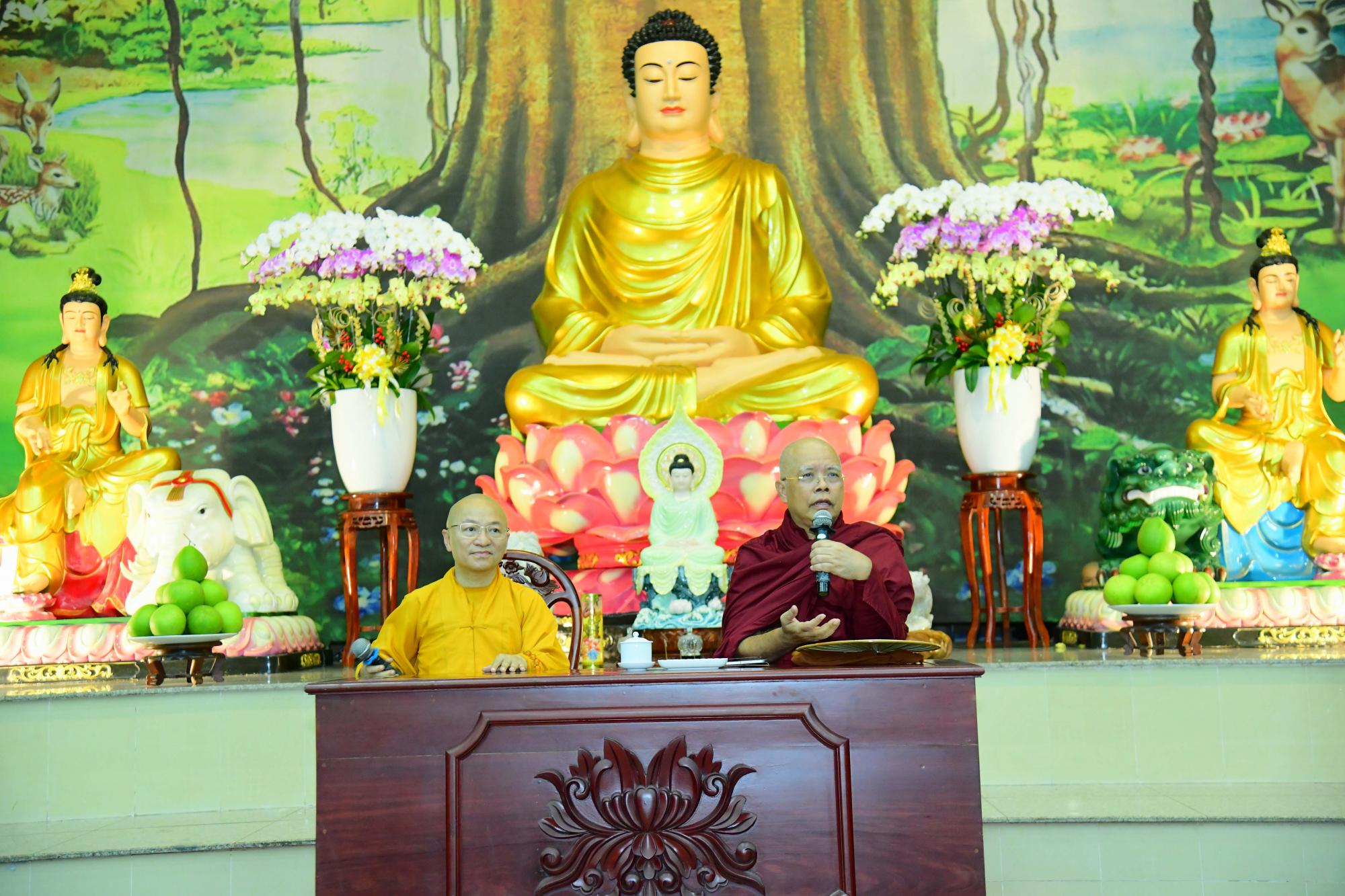 Hình ảnh đoàn Phật Giáo Miến Điện thăm Học viện PGVN tại TP.HCM cơ sở 2