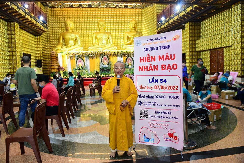 Hướng đến Đại lễ Phật đản 2022: Gần 600 người về chùa Giác Ngộ hiến máu nhân đạo (HM54)