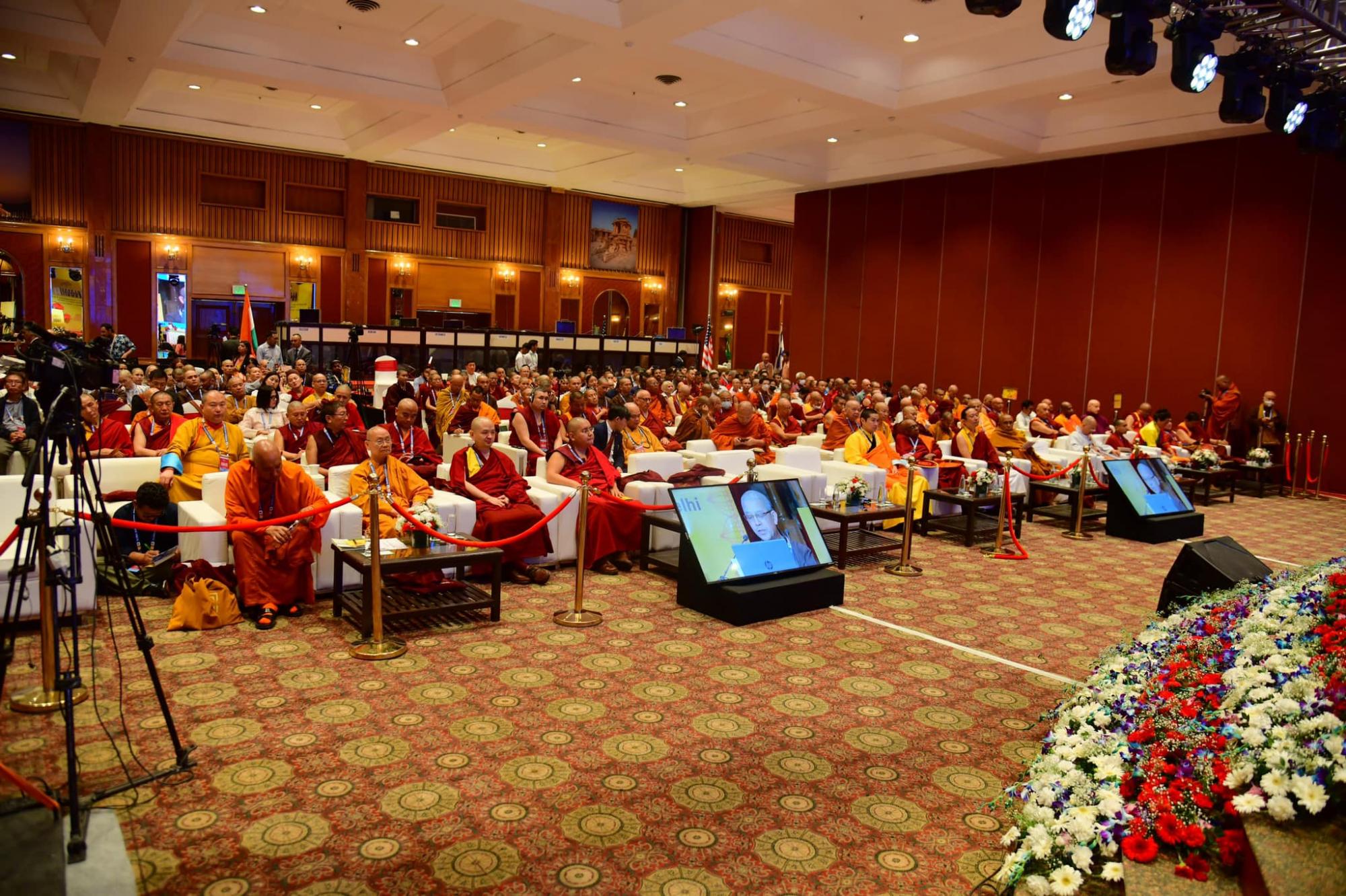 Trưởng lão Hoà Thượng Thích Trí Quảng, Pháp Chủ GHPGVN phát biểu tại Đại hội Phật giáo toàn cầu 2023