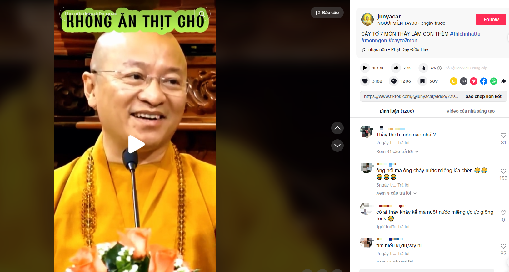 Ảnh chụp màn hình: Clip cắt xén đã bị cắt xén, gọt giũa, không đầu, mất đuôi, chỉ để lại một câu mơ hồ, không phản ánh được gì về nội dung và ngữ nghĩa của vấn đề