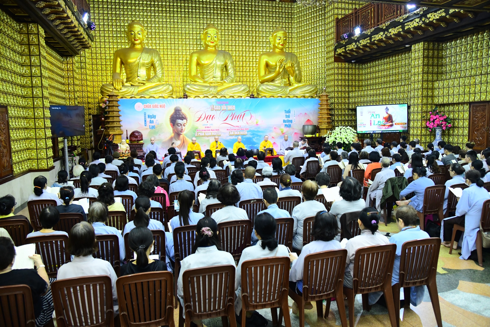 Hình ảnh khóa tu Ngày An Lạc chùa Giác Ngộ